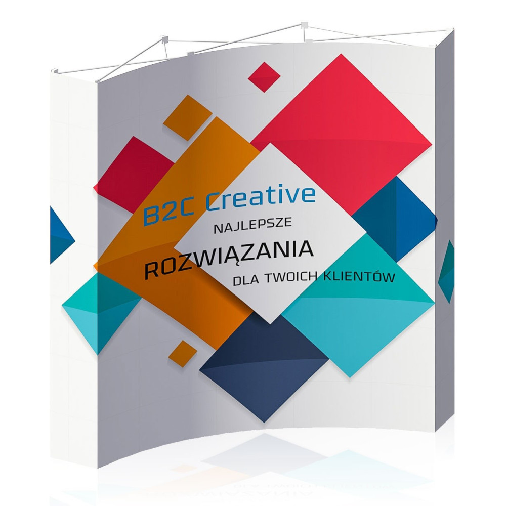 Ścianka tekstylna POP UP ECO łukowa | Ścianki tekstylne