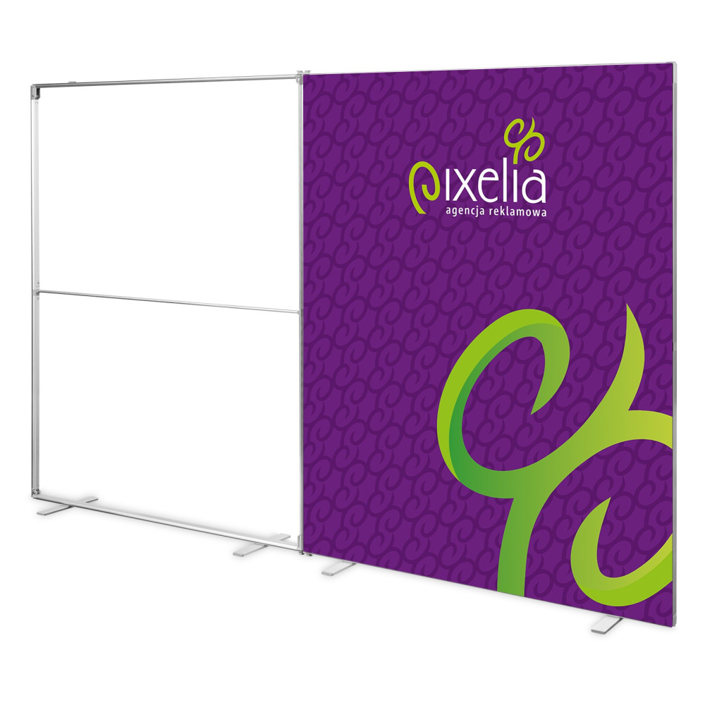 Stoisko tekstylne reklamowe na targi EXPRESS FRAME SEG