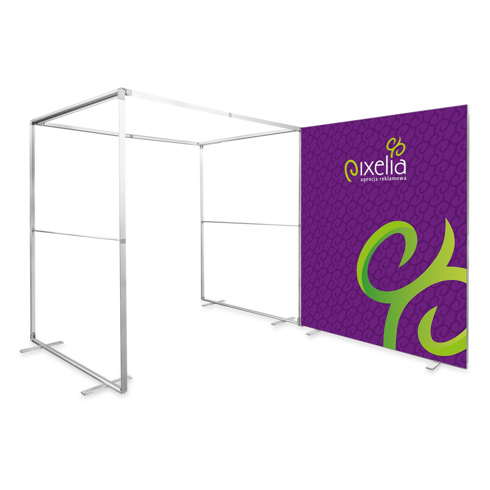 Stoisko tekstylne reklamowe na targi EXPRESS FRAME SEG