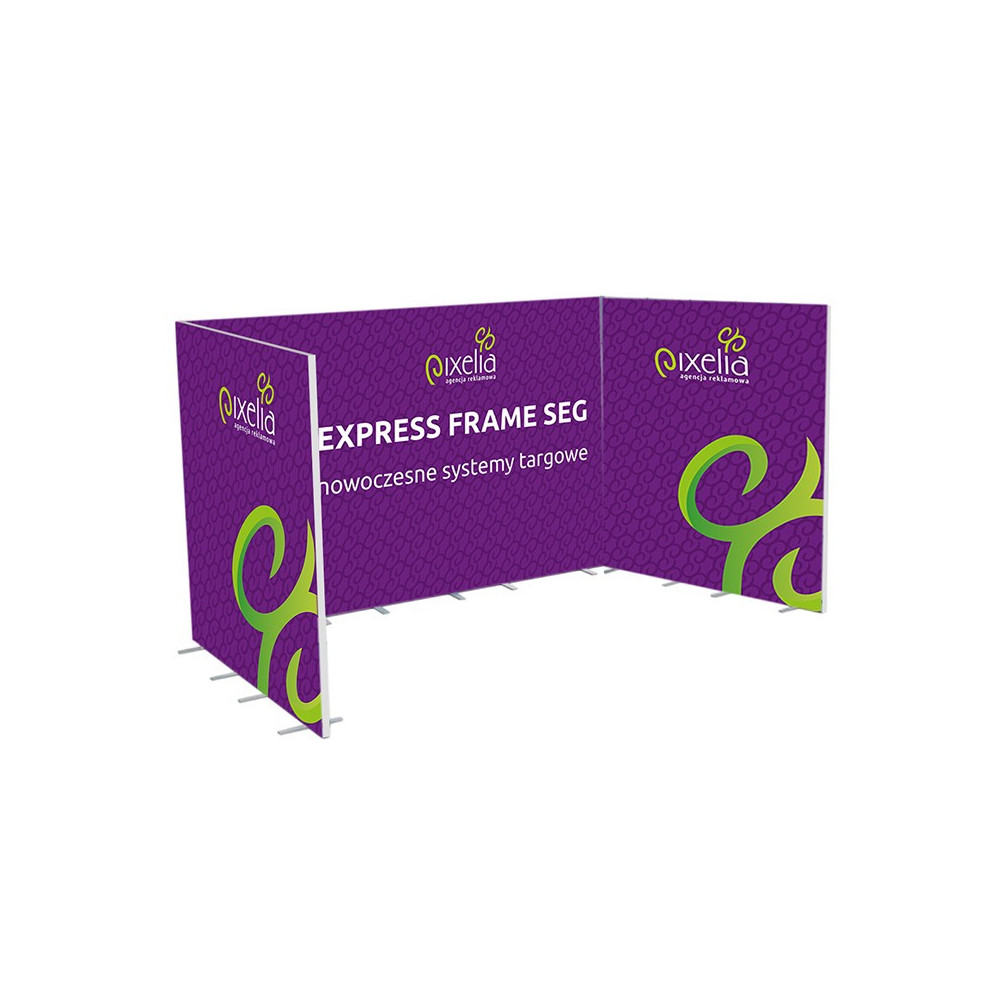 Stoisko tekstylne reklamowe na targi EXPRESS FRAME SEG