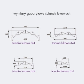 Ścianka POP UP SILVER łukowa