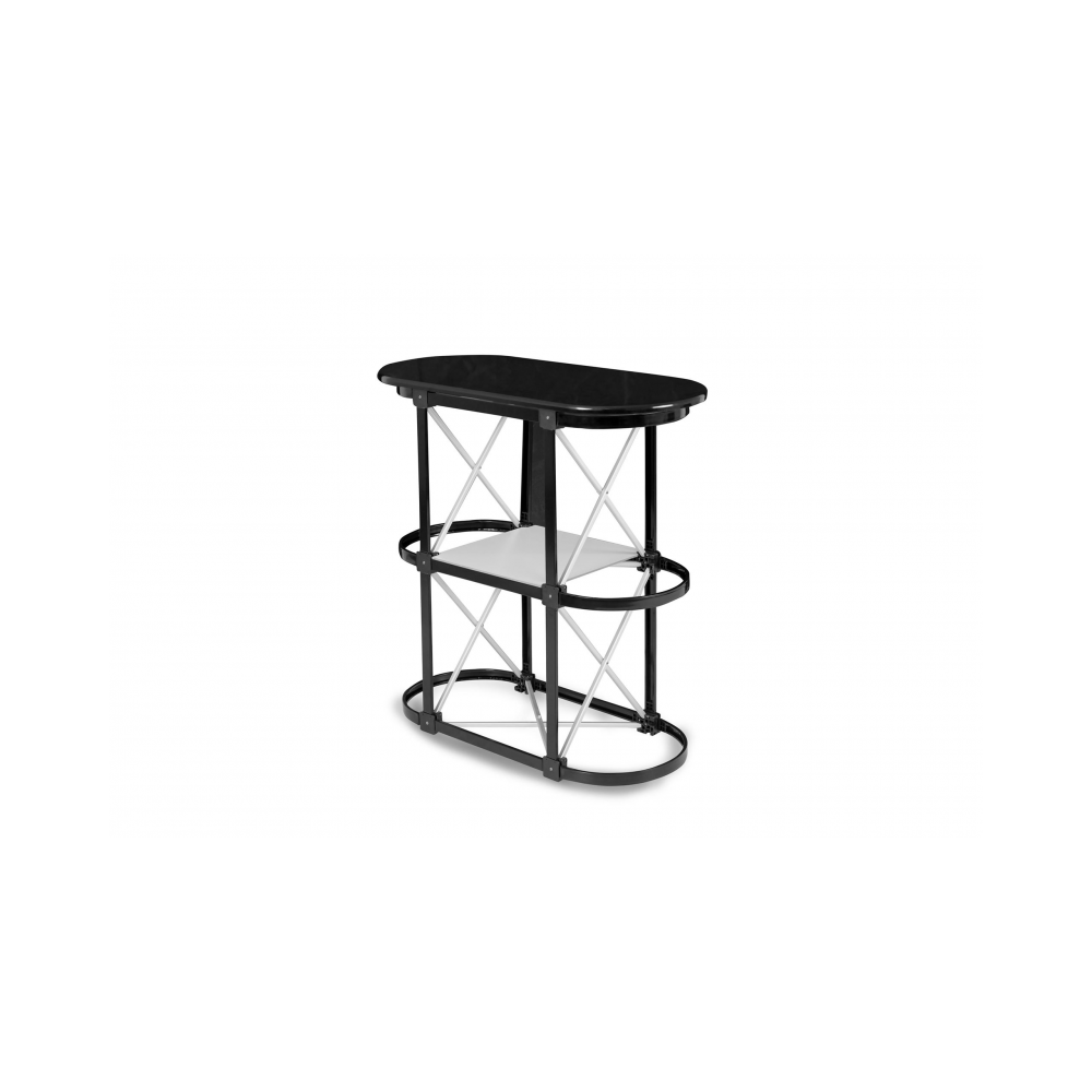 Stolik POP UP SILVER z blatem prostym