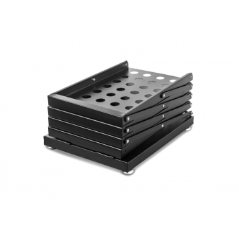 Stojak na ulotki lub foldery metalowy A4x4 (czarny)