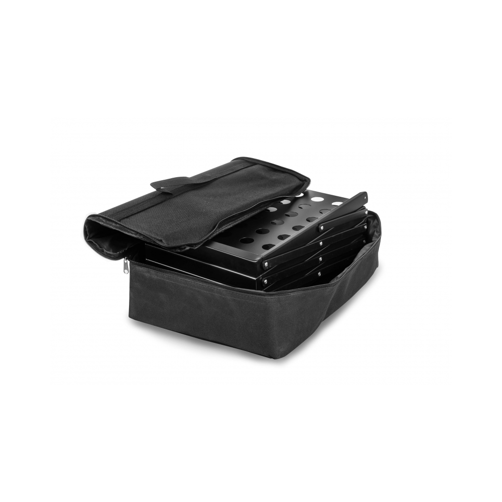 Stojak na ulotki lub foldery metalowy A4x4 (czarny)