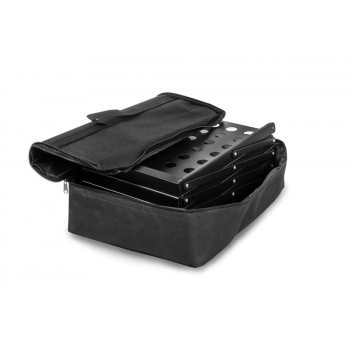 Stojak na ulotki lub foldery metalowy A4x4 (czarny)